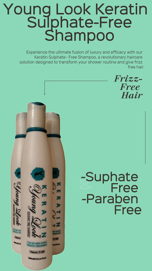 Young Look Keratin Sulphate Free Shampoo (300ml)