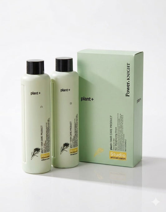 Power Knight Plant+ Hair Treatment Kit  (Rebonding Kit) 950ml×2